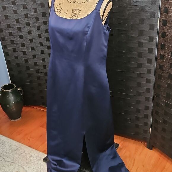 Alex Evenings Navy Blue Women's Maxi Dress Size 18 - Picture 4 of 13